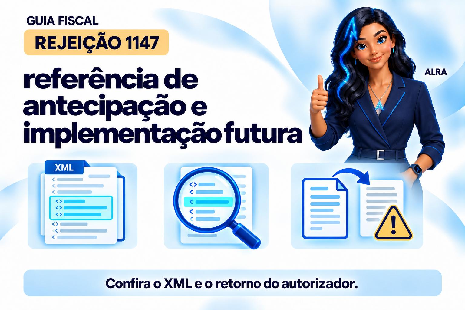 Capa ilustrada da ALRA: Rejeição 1147: referência de antecipação e implementação futura.