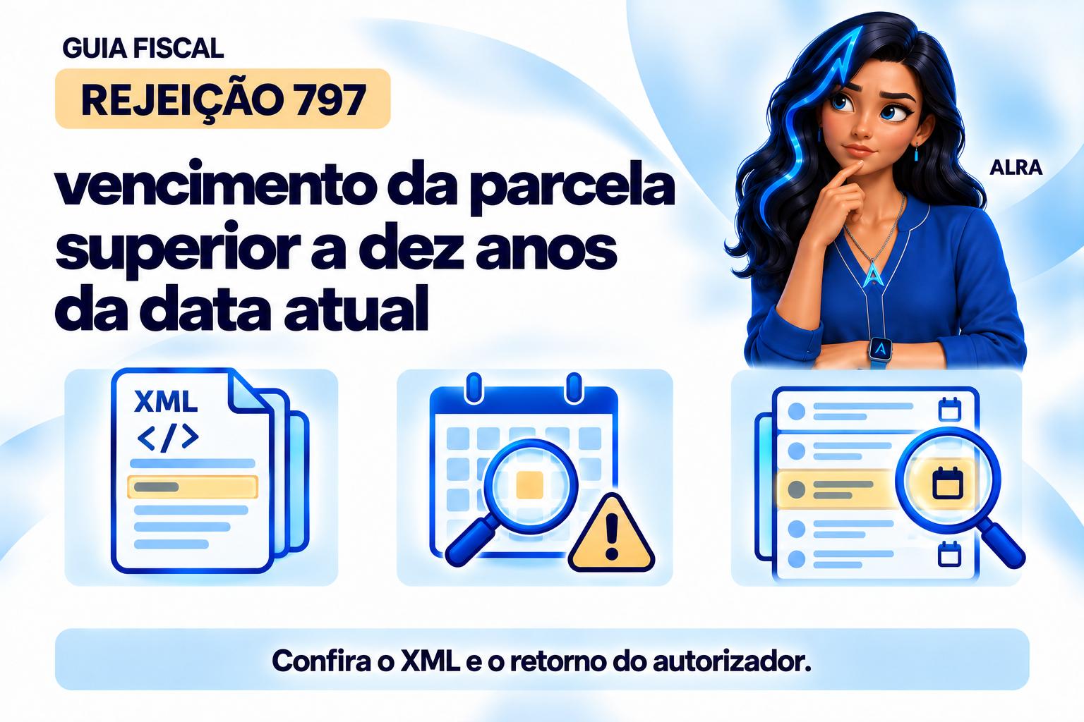 Capa ilustrada da ALRA: Rejeição 797: vencimento da parcela superior a dez anos da data atual.