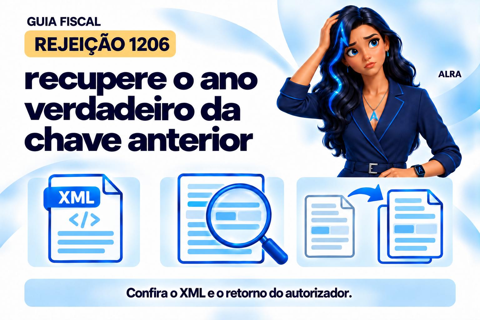 Capa ilustrada da ALRA: Rejeição 1206: recupere o ano verdadeiro da chave anterior.