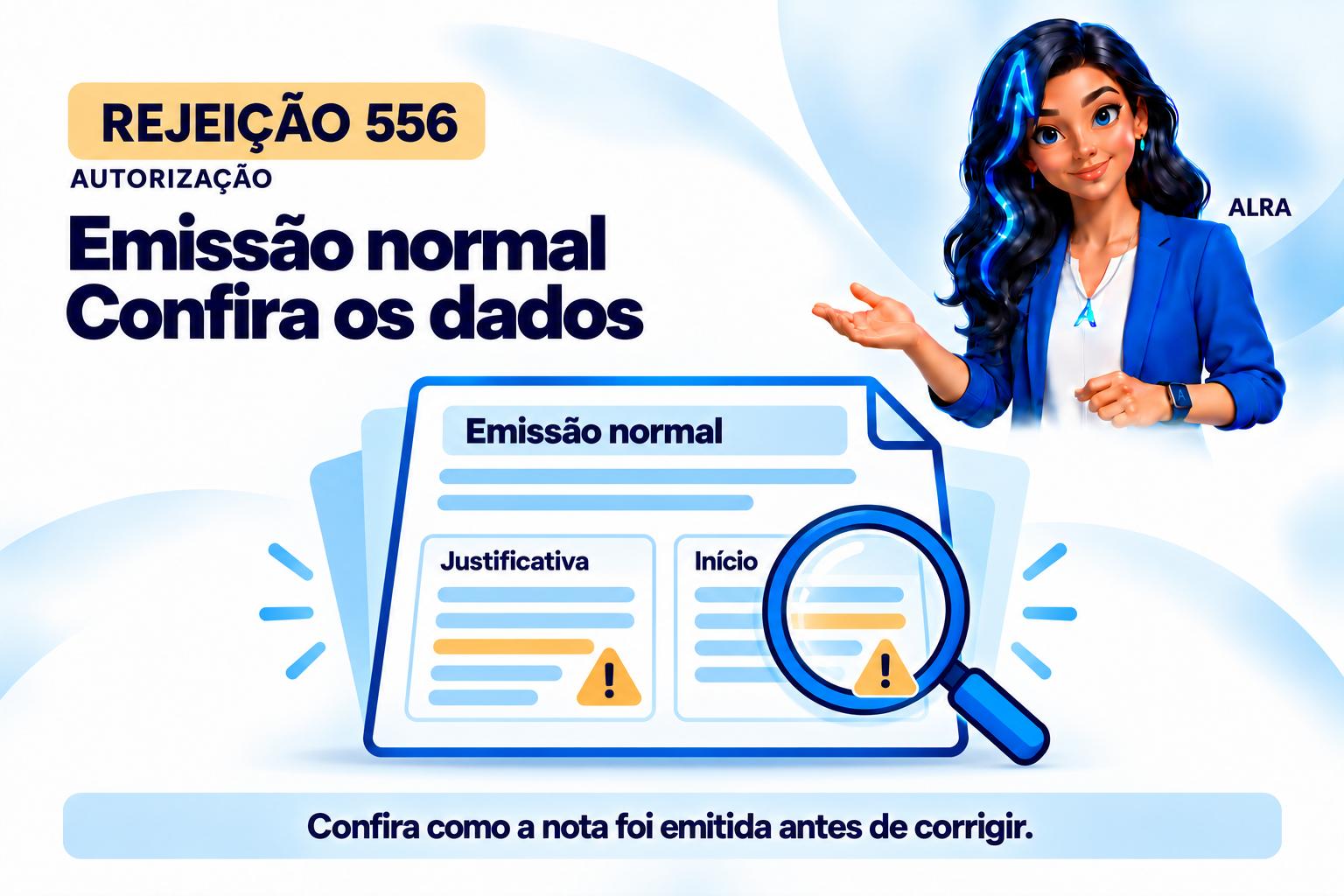 Capa ilustrada da ALRA: Rejeição 556: dados de contingência em uma emissão normal.
