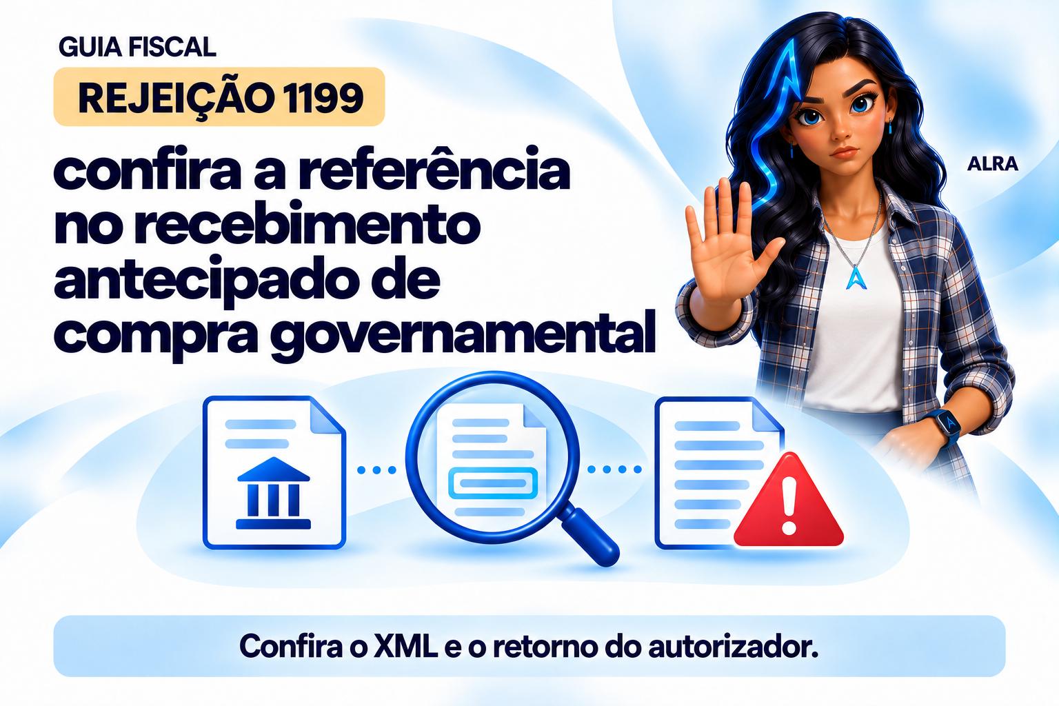 Capa ilustrada da ALRA: Rejeição 1199: confira a referência no recebimento antecipado de compra governamental.