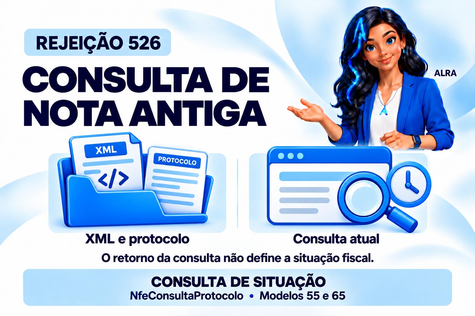 Capa ilustrada da ALRA: Rejeição 526: o que fazer quando a chave consultada é muito antiga.