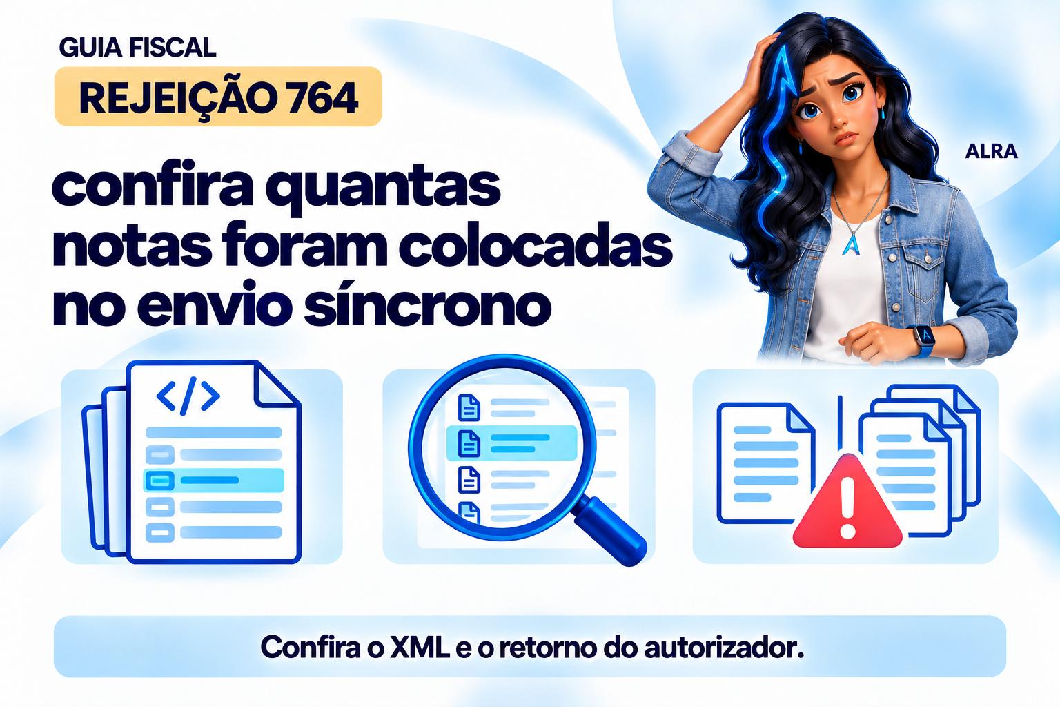 Capa ilustrada da ALRA: Rejeição 764: confira quantas notas foram colocadas no envio síncrono.