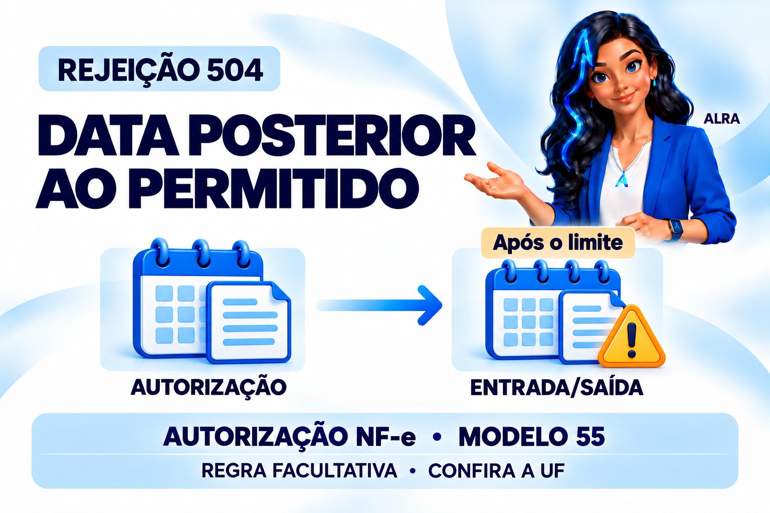 Capa ilustrada da ALRA: Rejeição 504: quando a entrada ou saída ficou distante demais da autorização.