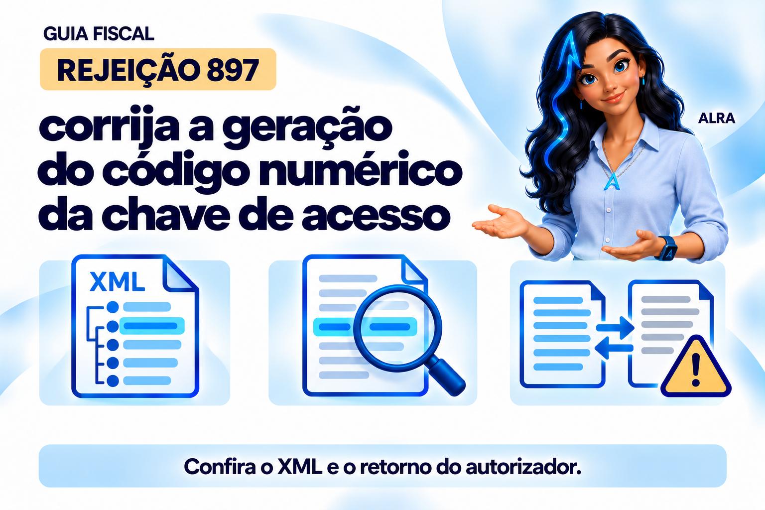 Capa ilustrada da ALRA: Rejeição 897: corrija a geração do código numérico da chave de acesso.