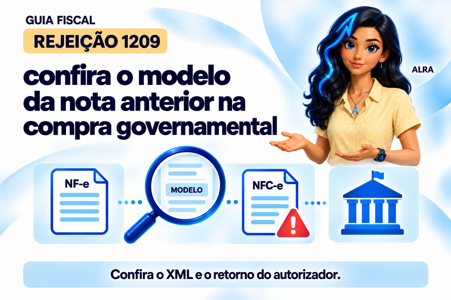 Capa ilustrada da ALRA: Rejeição 1209: confira o modelo da nota anterior na compra governamental.