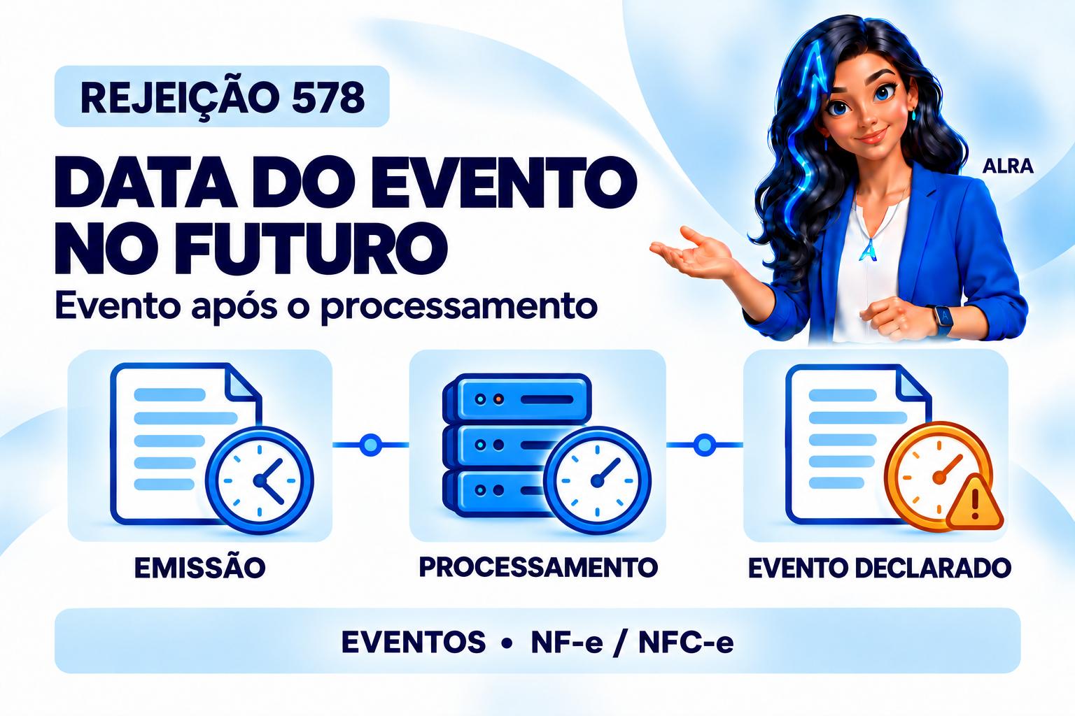 Capa ilustrada da ALRA: Rejeição 578: data do evento maior que a do processamento.