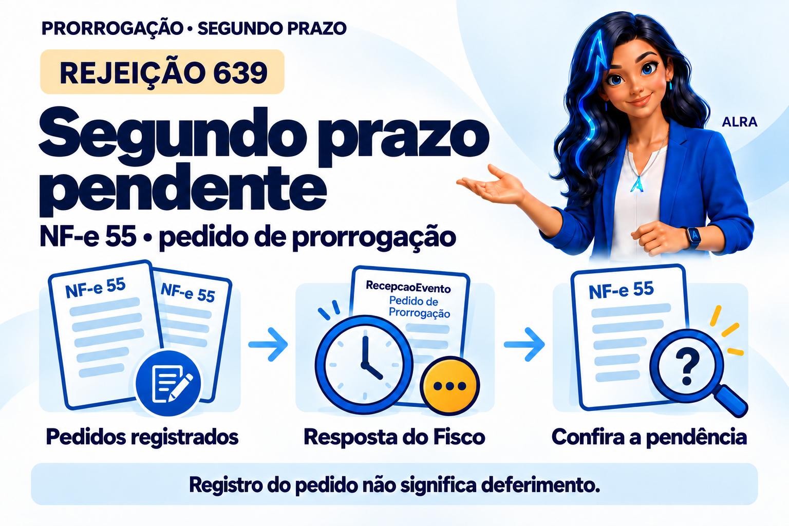 Capa ilustrada da ALRA: Rejeição 639: segundo prazo de prorrogação com pedidos pendentes.