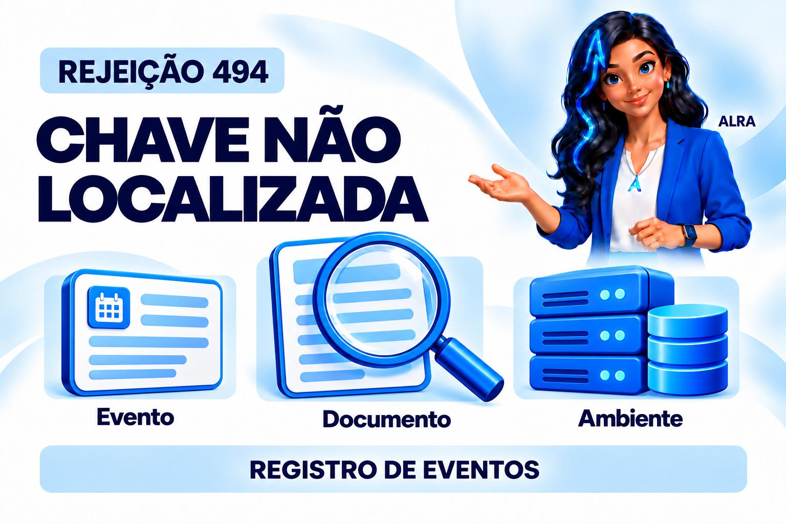 Capa ilustrada da ALRA: Rejeição 494 na NF-e: como localizar a nota antes de reenviar o evento.