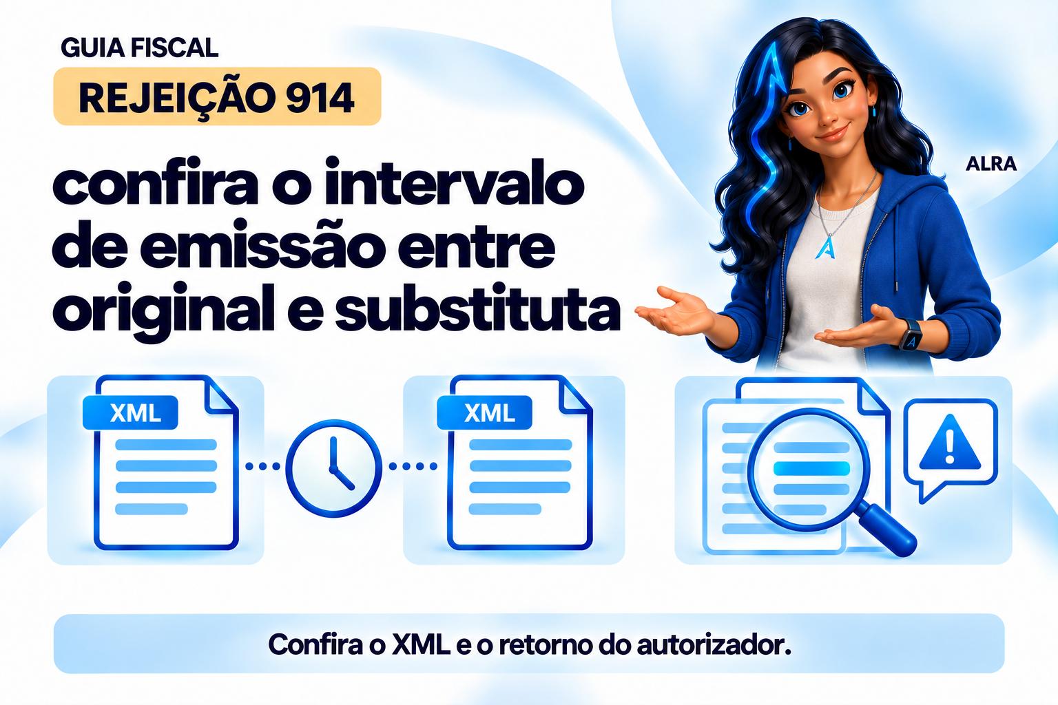 Capa ilustrada da ALRA: Rejeição 914: confira o intervalo de emissão entre original e substituta.