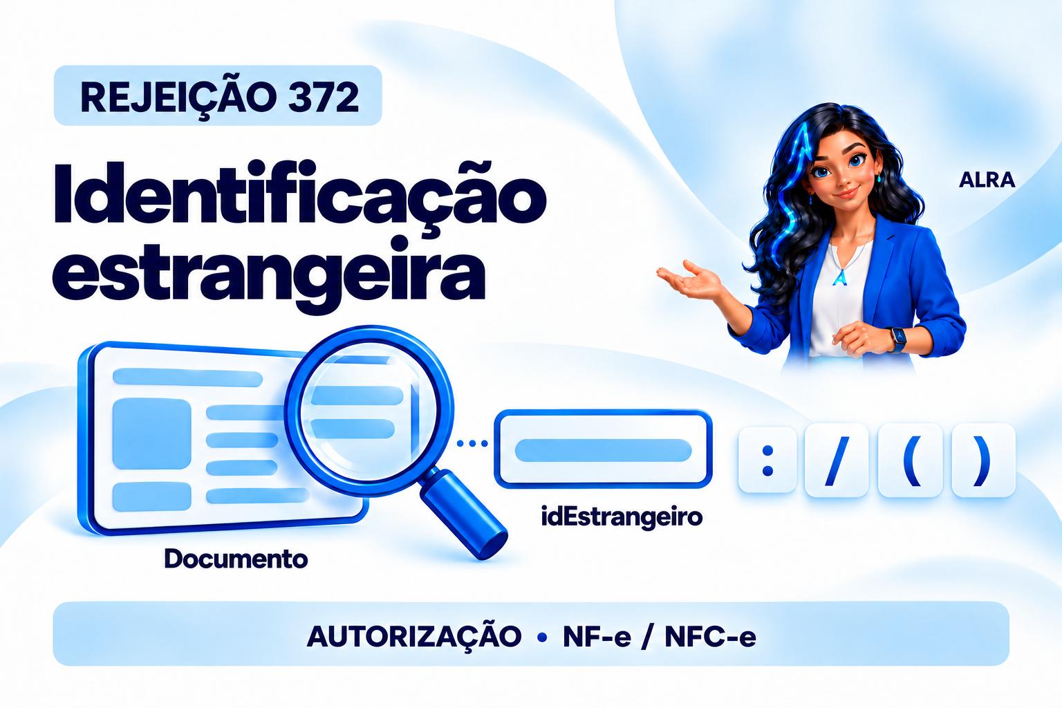 Capa ilustrada da ALRA: Rejeição 372: confira os caracteres da identificação do estrangeiro.