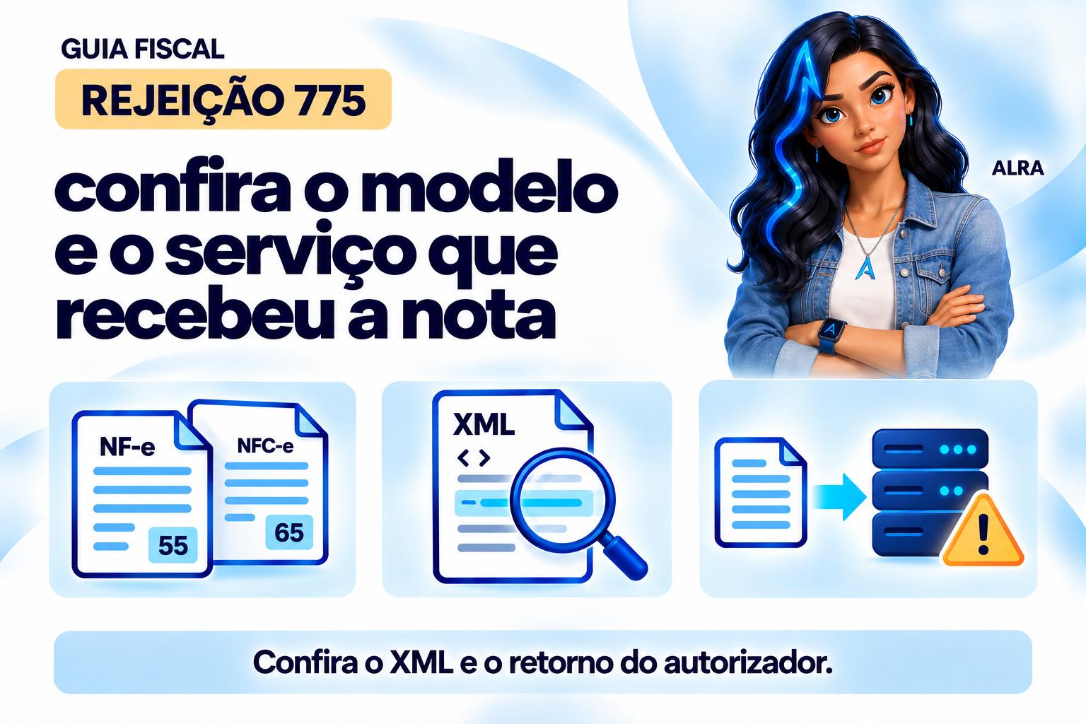 Capa ilustrada da ALRA: Rejeição 775: confira o modelo e o serviço que recebeu a nota.